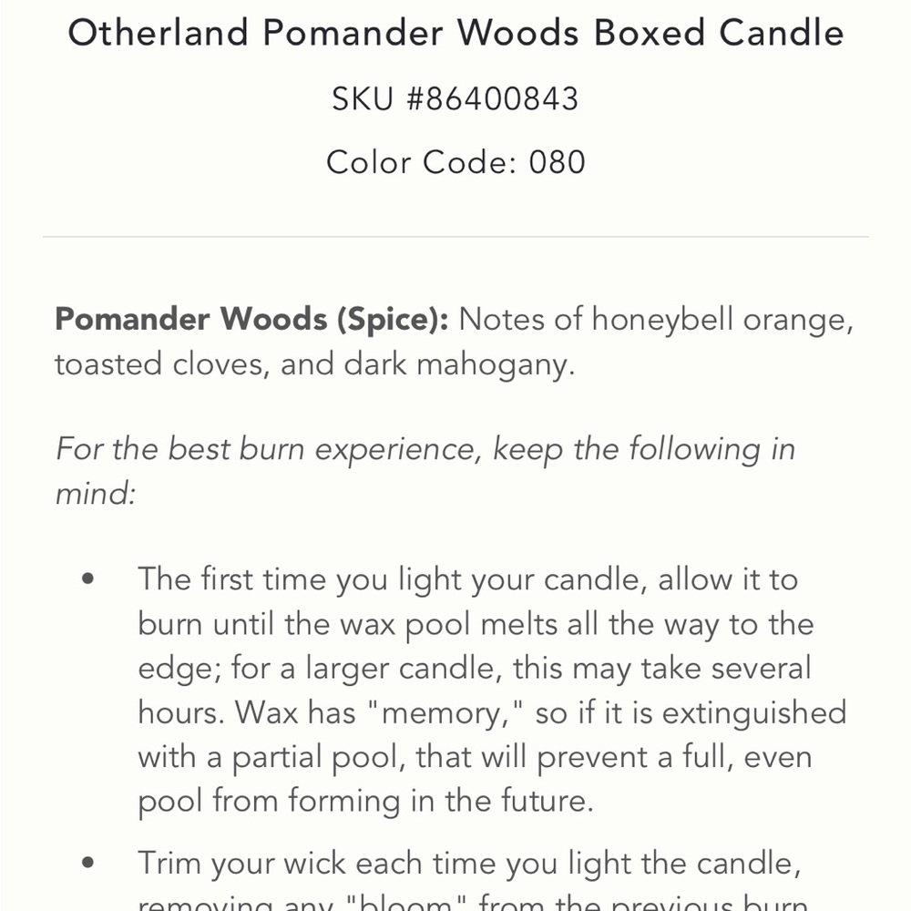 Other land orange candle - Picture 2 of 4